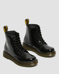 junior 1460 patent leather lace up boots