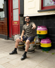 3989 yellow stitch smooth leather brogue shoes