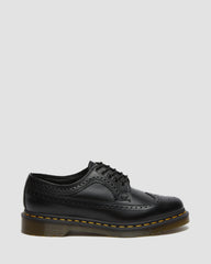 3989 yellow stitch smooth leather brogue shoes