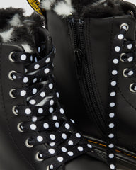 junior 1460 serena faux fur lined leather lace up boots