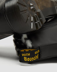 junior 1460 serena faux fur lined leather lace up boots