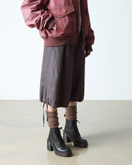 jesy sendal leather lace up flared heel boots