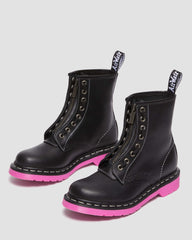 1460 pink sole wanama leather jungle zip boots