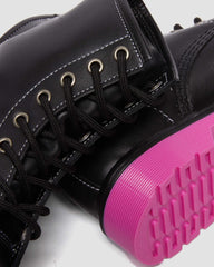 1460 pink sole wanama leather jungle zip boots