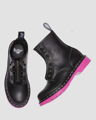 1460 pink sole wanama leather jungle zip boots