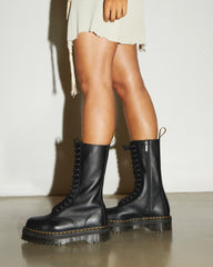 1b99 pisa leather mid calf lace up boots