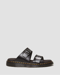 josef analine leather buckle slide sandals