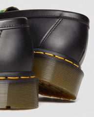 penton denim tears smooth leather loafers