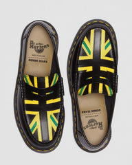 penton denim tears smooth leather loafers