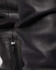 virginia leather tall heeled boots