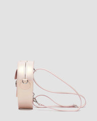 metallic shift leather backpack