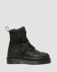 tech strap leather boots