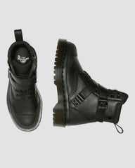tech strap leather boots