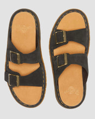 suede slide sandals
