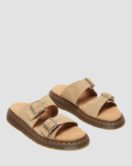 suede slide sandals