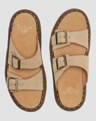 suede slide sandals