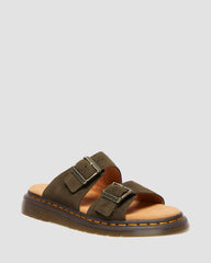 suede slide sandals