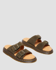 suede slide sandals