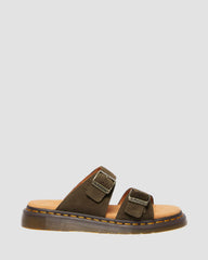 suede slide sandals