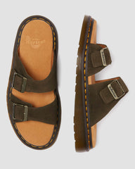 suede slide sandals