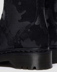 hair on croc emboss leather boots