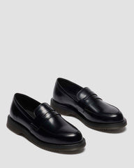 temara polished smooth leather loafers