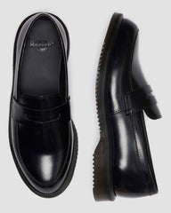 temara polished smooth leather loafers