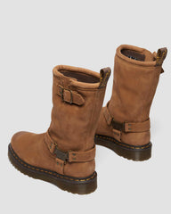 tumbled nubuck biker boots