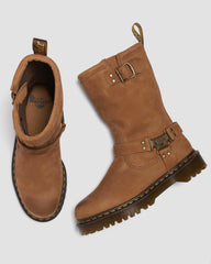 tumbled nubuck biker boots