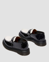 two-tone arcadia rub off leather loafers