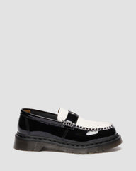 two-tone arcadia rub off leather loafers