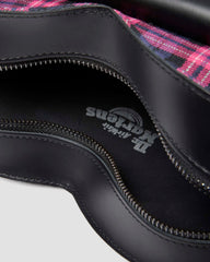 pink tartan leather heart bag