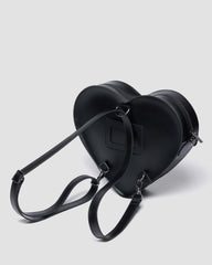 pink tartan leather heart bag