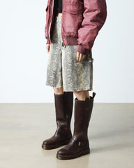 crazy horse leather biker boots