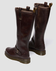 crazy horse leather biker boots