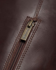 crazy horse leather biker boots