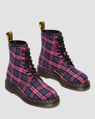 1460 tartan lace up boots