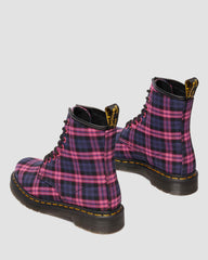 1460 tartan lace up boots