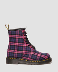 1460 tartan lace up boots