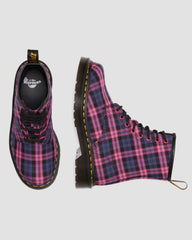1460 tartan lace up boots