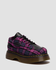 tartan & leather lace up shoes