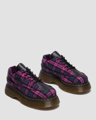 tartan & leather lace up shoes