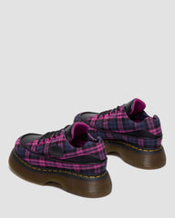 tartan & leather lace up shoes