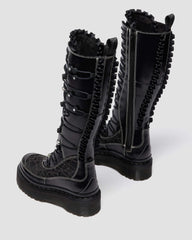 platform leather boots