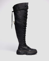 extra tall soft leather platform boots