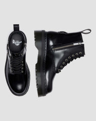 leather platform boots