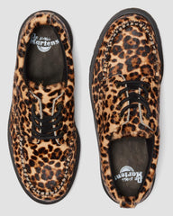 leopard print moc toe shoes