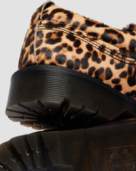 leopard print moc toe shoes
