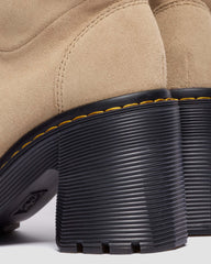 suede knee high heeled boots