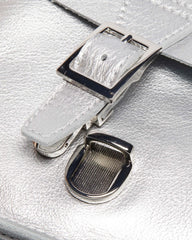 heart shaped milled metallic backpack